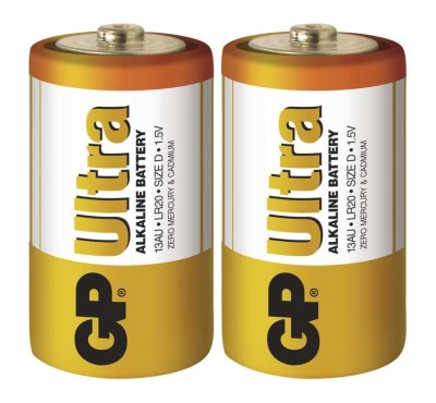 Baterie alkalicka GP ULTRA D - 2ks